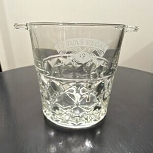 Chivas Regal 12 Clear Glass Ice Bucket w/ Side Handles Scotch Whisky Distillery